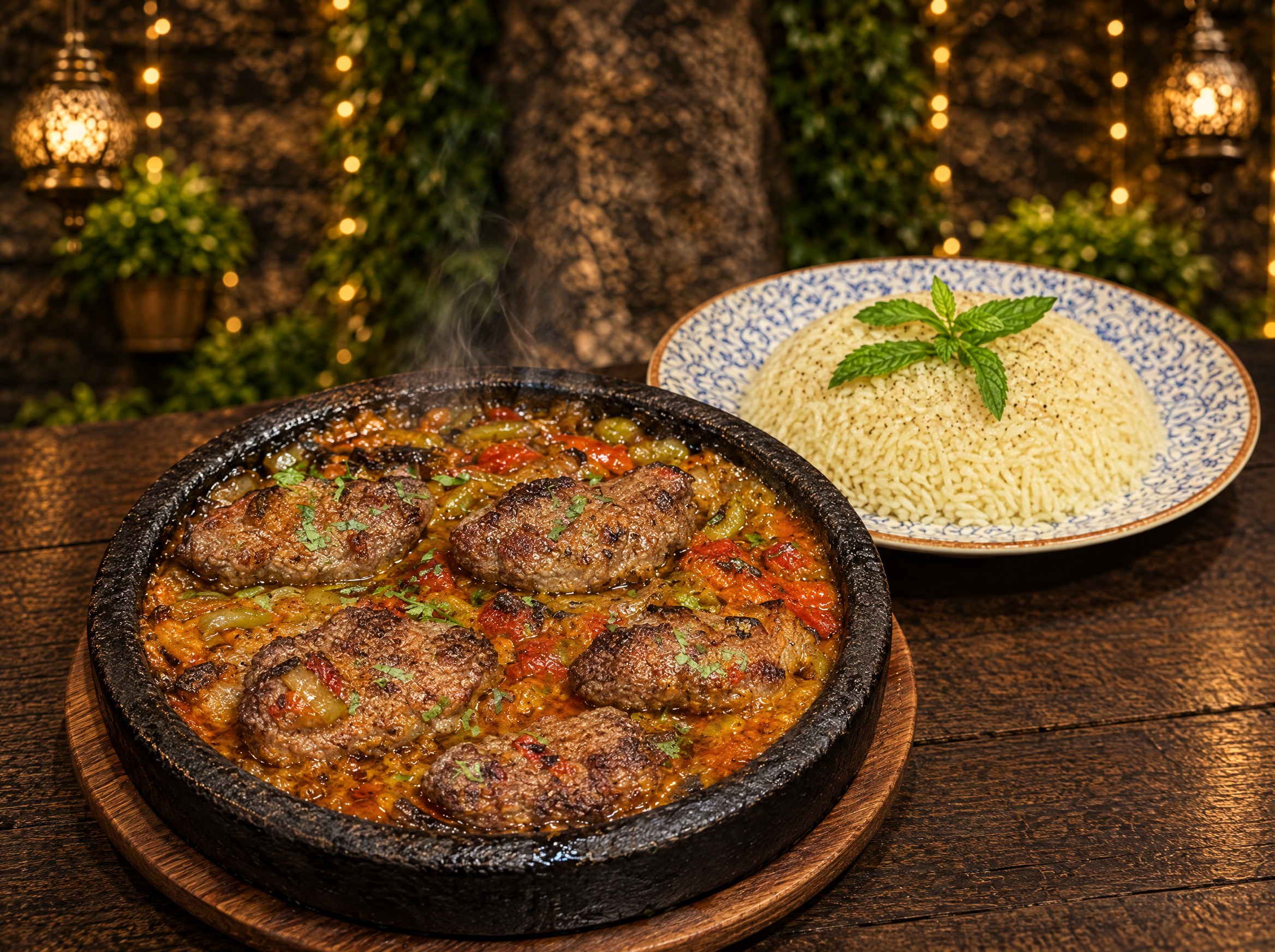 كباب هندي في الفرن مع رز